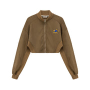 Star Embroidered Cropped Jacket