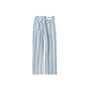 High Waist Stripe Straight Jeans