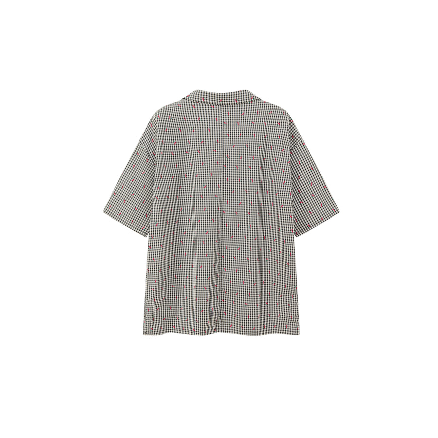 CHUU Checked Button Oversized Blazer Jacket