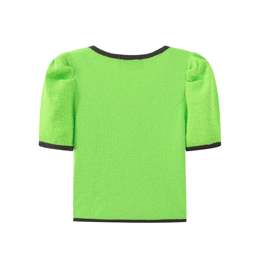 CHUU Heart Button Short Sleeve Jacket