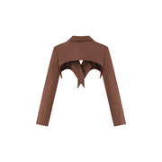 One Button Cropped Jacket