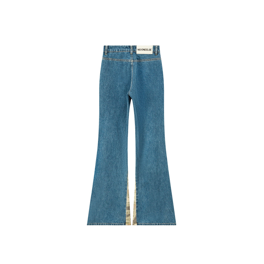 CHUU A Side Of Camouflage Bootcut Jeans