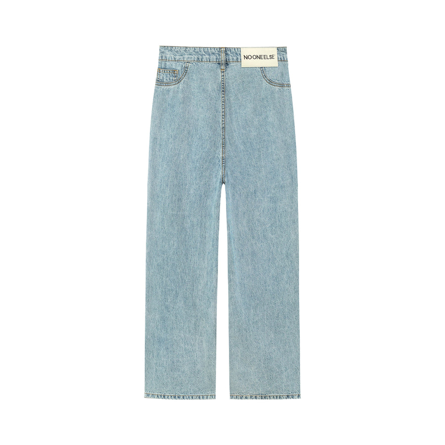 CHUU Crop Ankles Straight Jeans