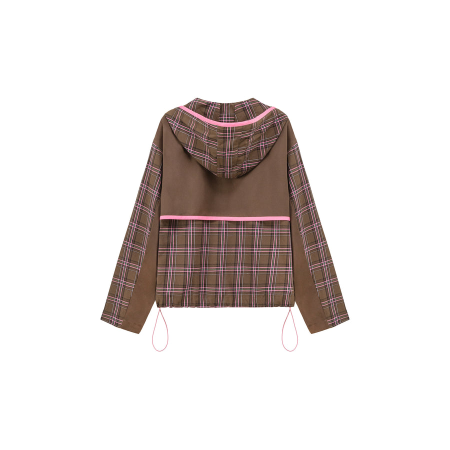 CHUU Half-Zip Check Jacket