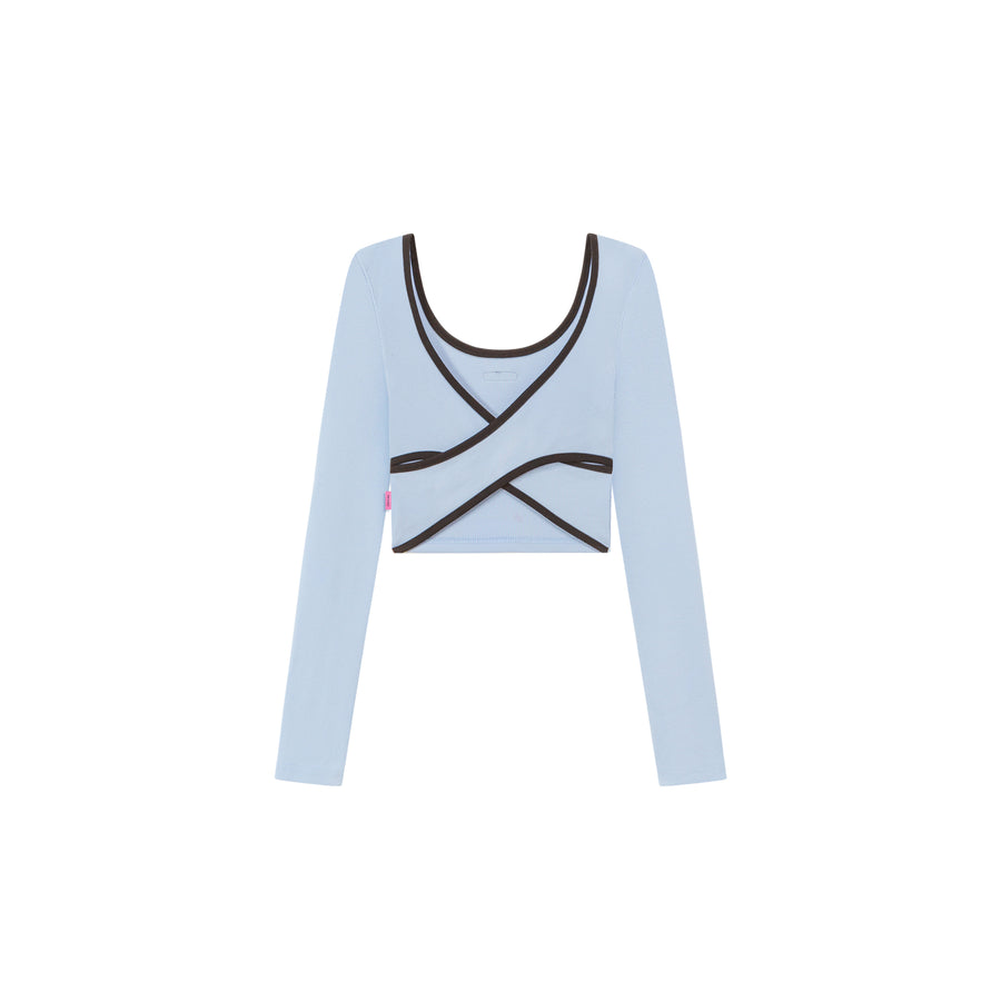 CHUU U-Neck Cropped T-Shirt