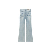 Heart Bootcut Light Wash Denim Jeans