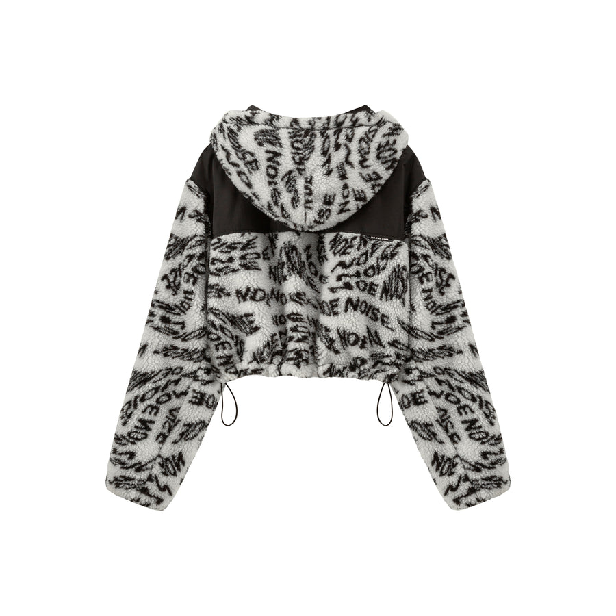 CHUU Sporty Hoodie Fleece Crop Jacket