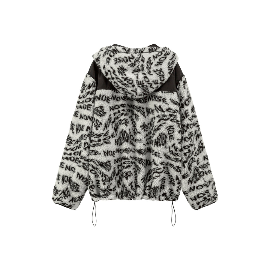 CHUU Sporty Hoodie Fleece Crop Jacket