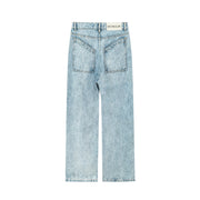 Front Cameo Detail Straight Jeans
