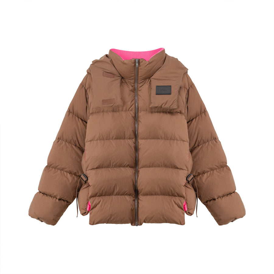 CHUU Fast Forward Oversized Hooded Padded Jacket