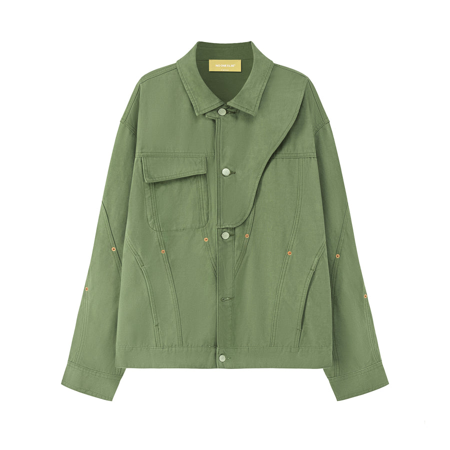 CHUU Simple Button Up Outer Jacket