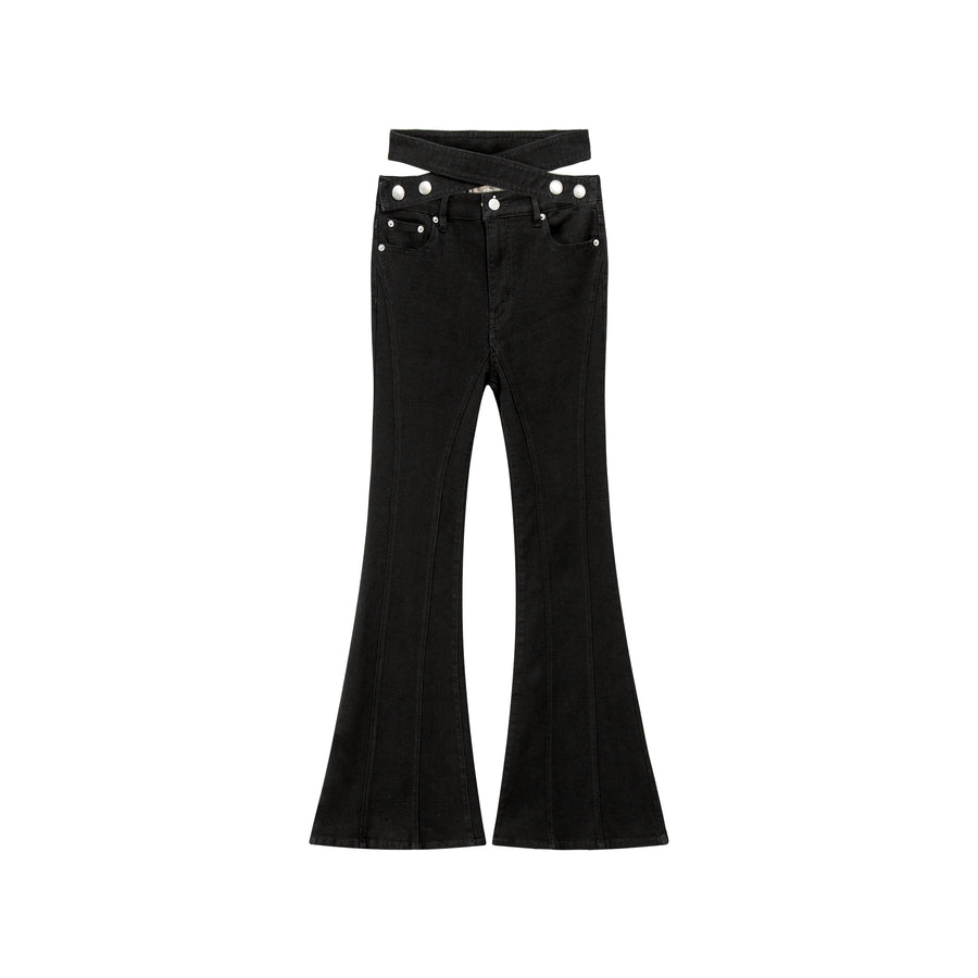 CHUU Just A Lullaby Fashion High-Waist Bootcut Jeans