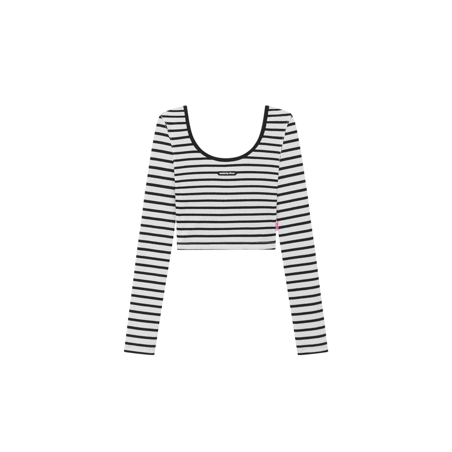 CHUU U-Neck Cropped T-Shirt