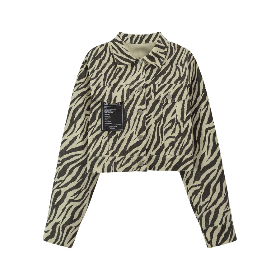 CHUU You Are No Competition Zebra Jacket