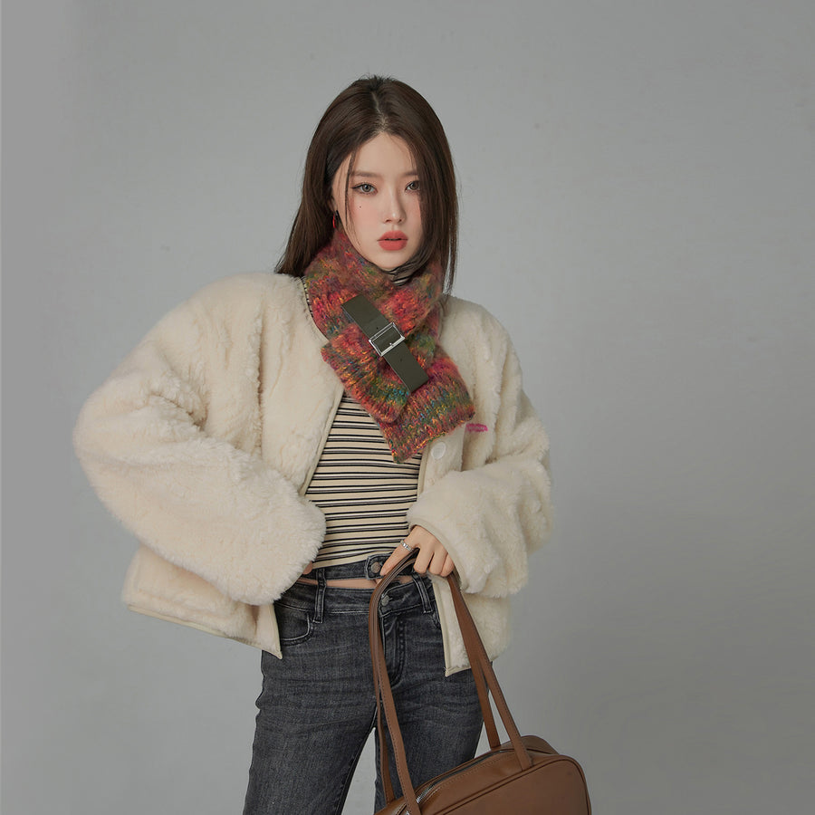 CHUU Nights Got Cold Cozy Fleece Quilted Jacket