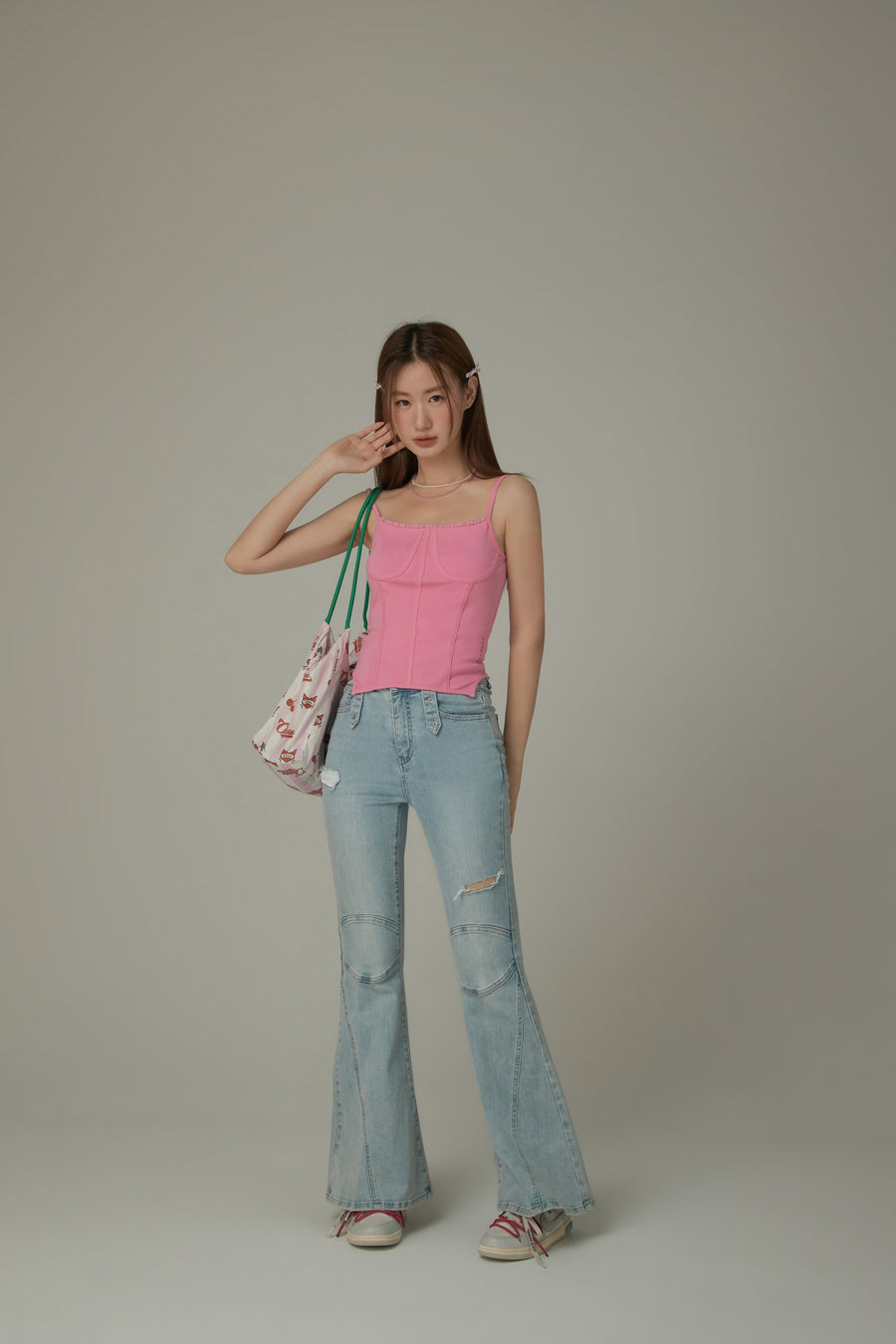 CHUU Color Bustier Slim Sleeveless Top