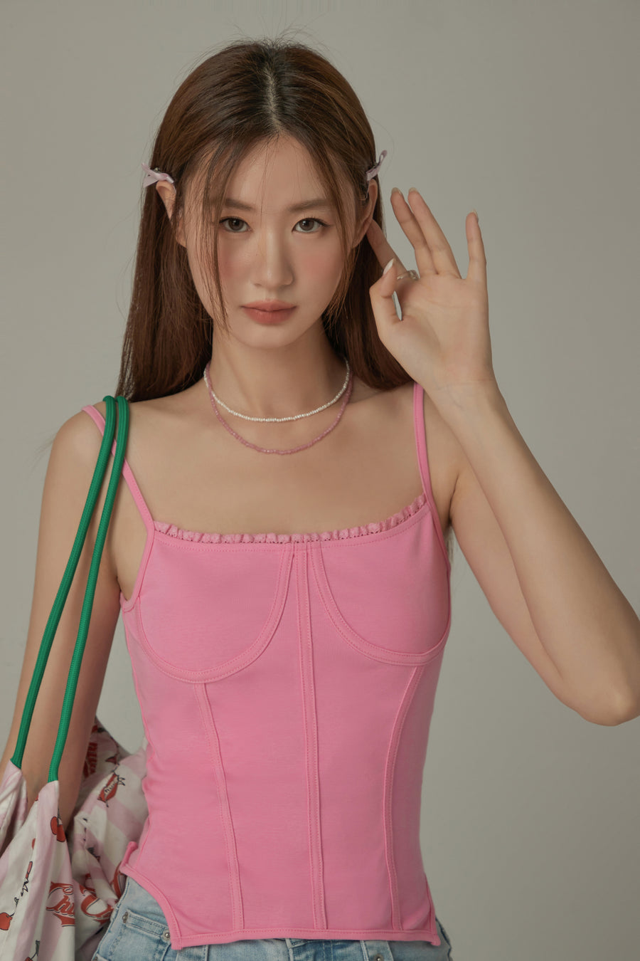 CHUU Color Bustier Slim Sleeveless Top