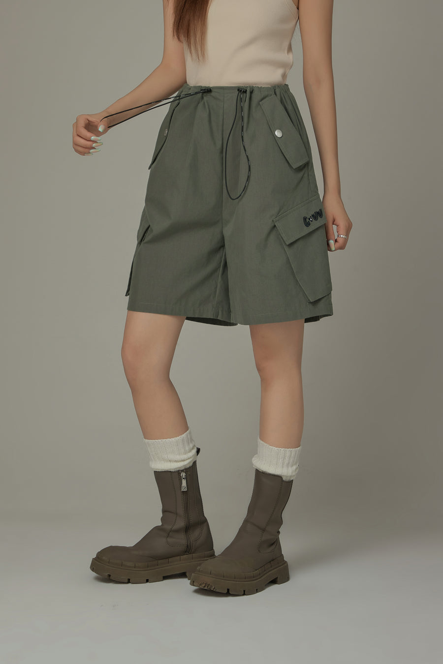 CHUU String Stopper Cargo Shorts