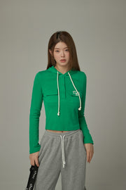 Pocket Hooded Color T-Shirt