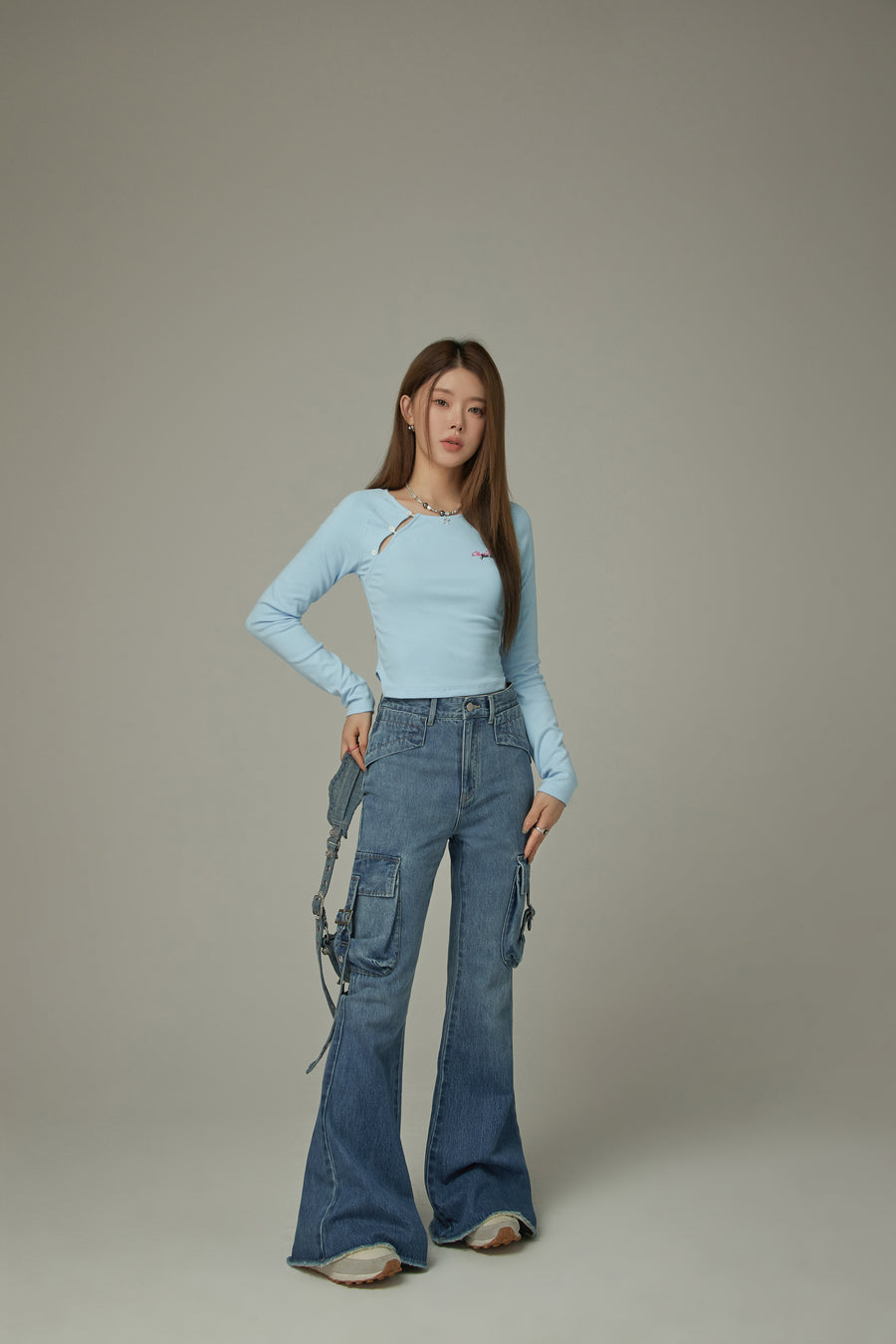 CHUU Pocket Bootcut Denim Jeans