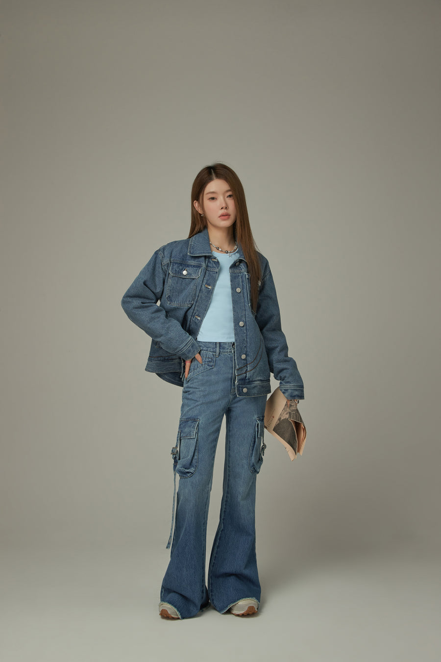 CHUU Pocket Bootcut Denim Jeans