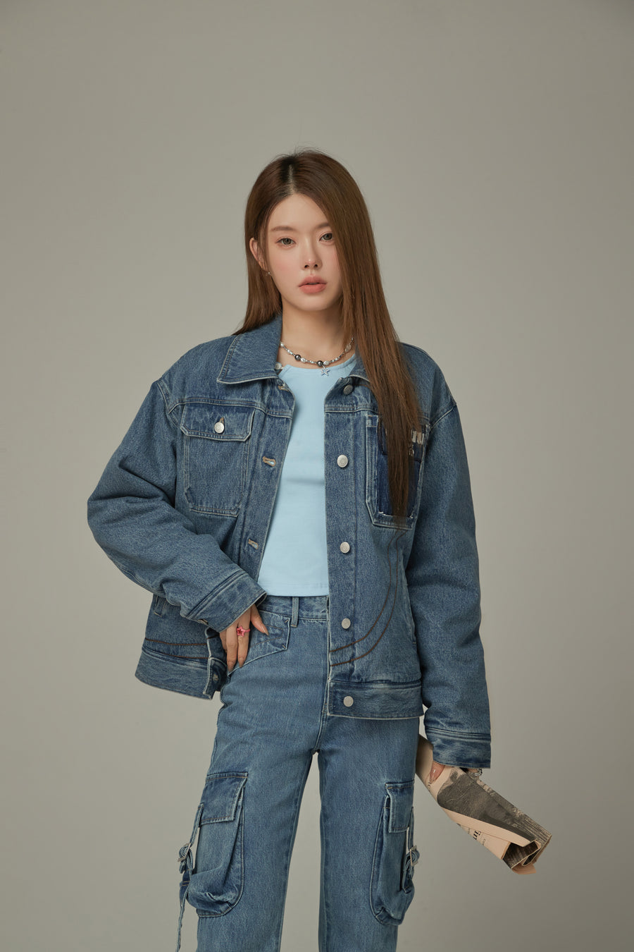 CHUU Pocket Bootcut Denim Jeans