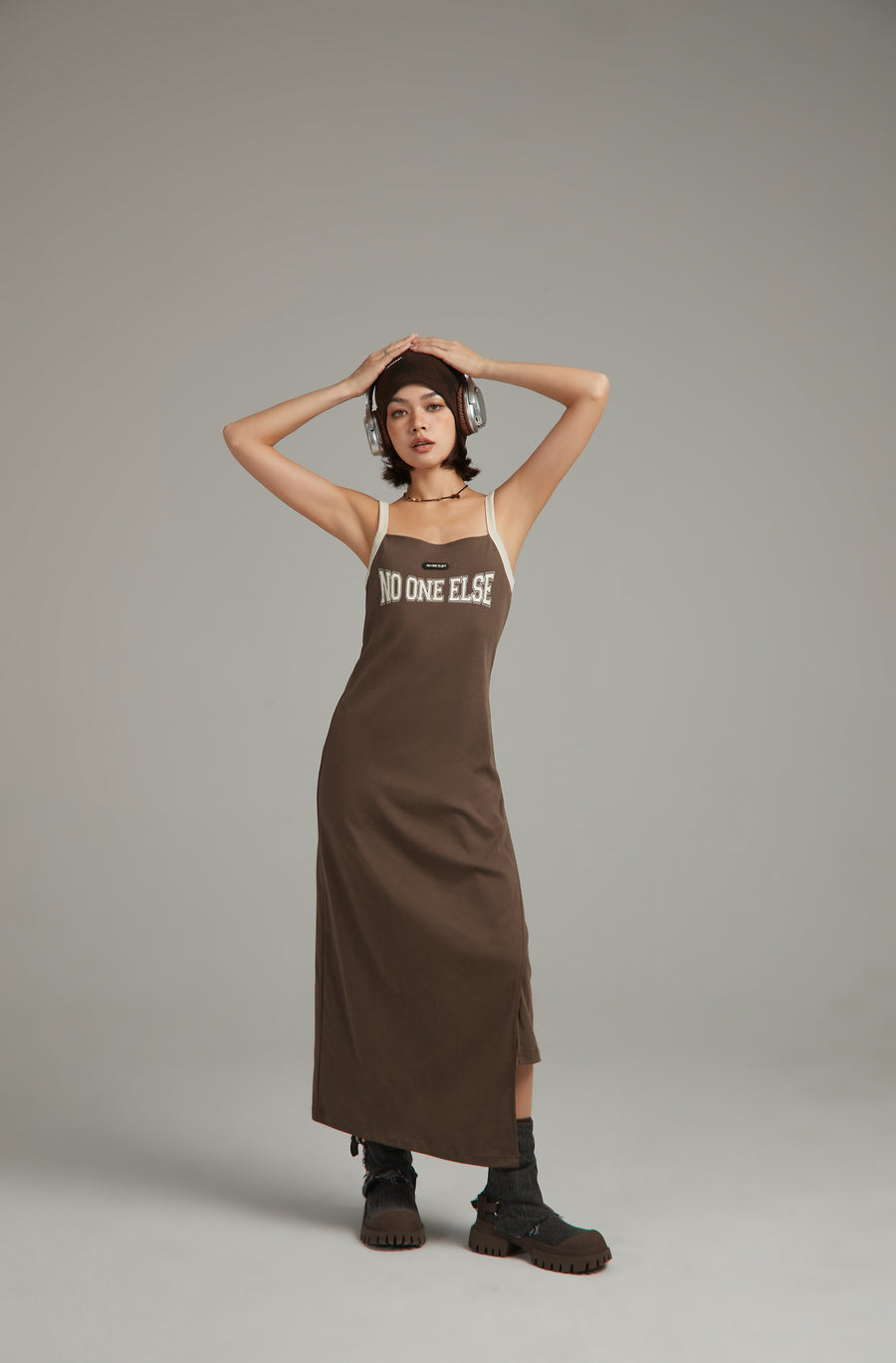 CHUU Sleeveless Bustier Long Dress