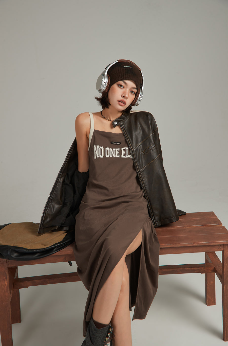 CHUU Sleeveless Bustier Long Dress