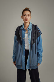 Stitch Hooded Zip-Up Vest