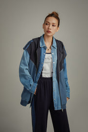 Stitch Hooded Zip-Up Vest