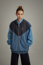 Stitch Hooded Zip-Up Vest