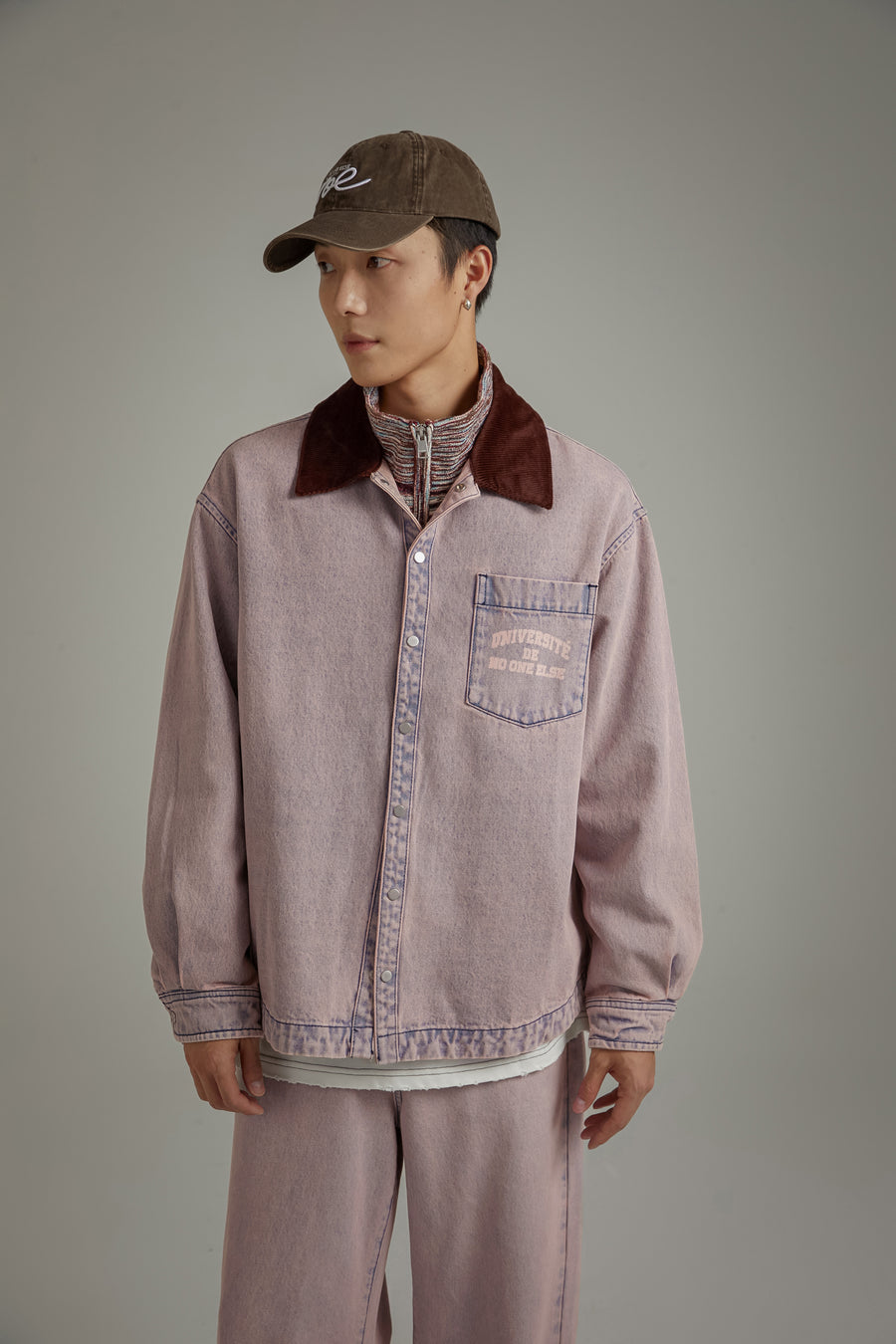 CHUU Color Pocket University Collar Shacket