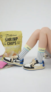 Color Logo Vertical Stripes High Socks