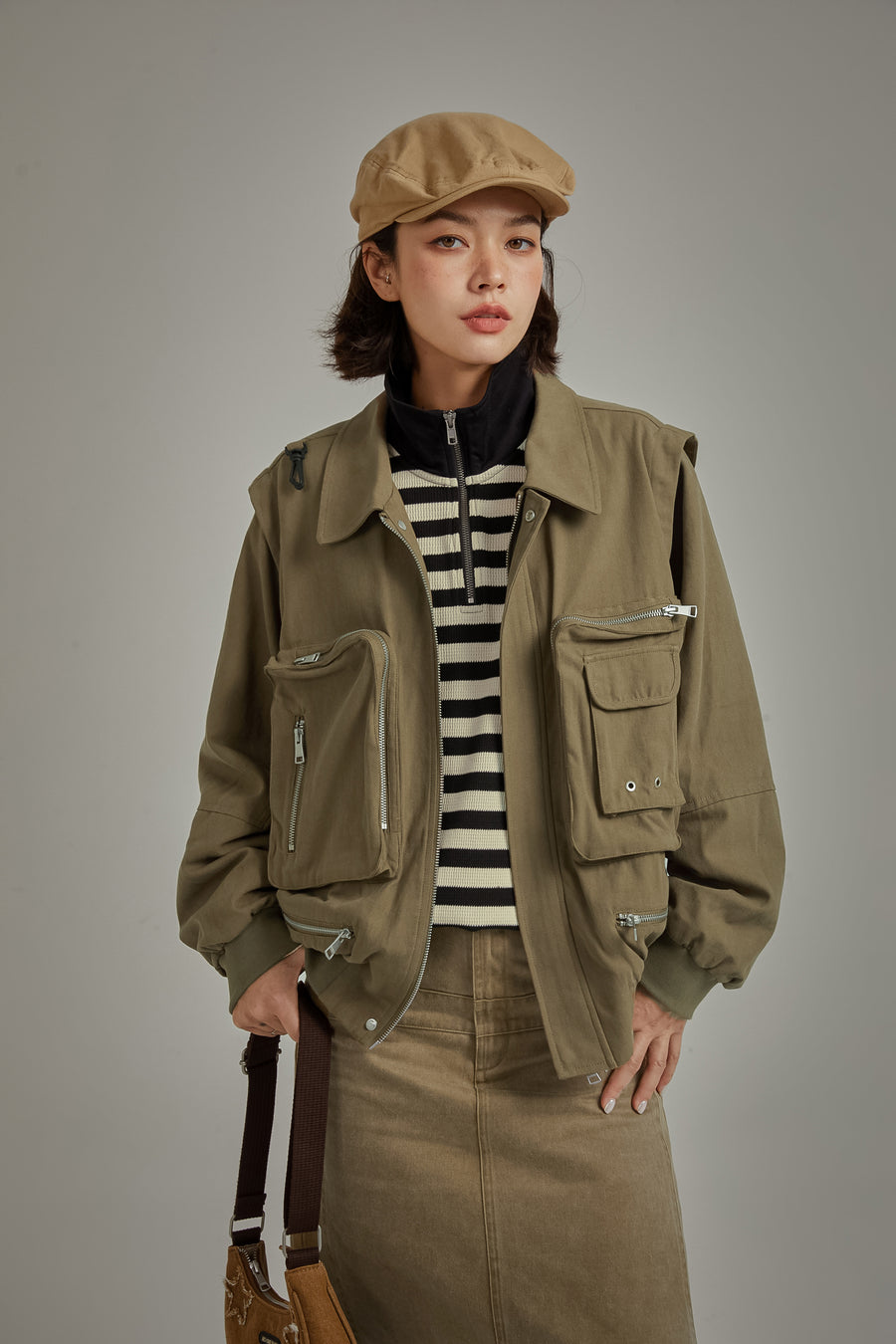 CHUU Big Pocket Zip-Up Jacket