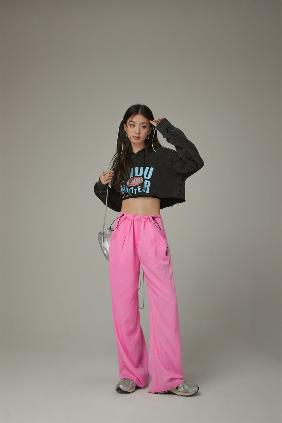 CHUU Draw String Wide Pants