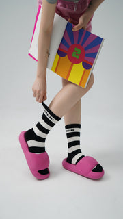 Logo Basic Striped High Socks