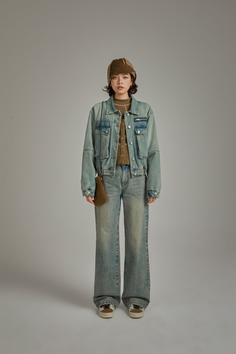 CHUU Big Pocket Denim Jacket