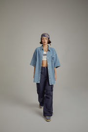 Loose-Fitting Denim Shirt