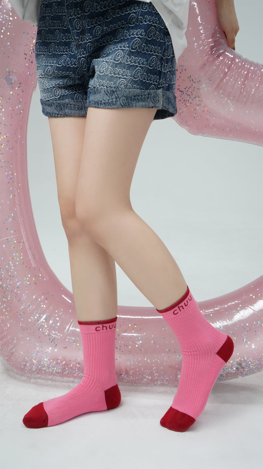 CHUU Color Matching High Socks