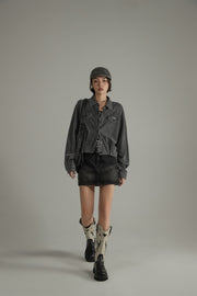 Charcoal Cropped Shacket