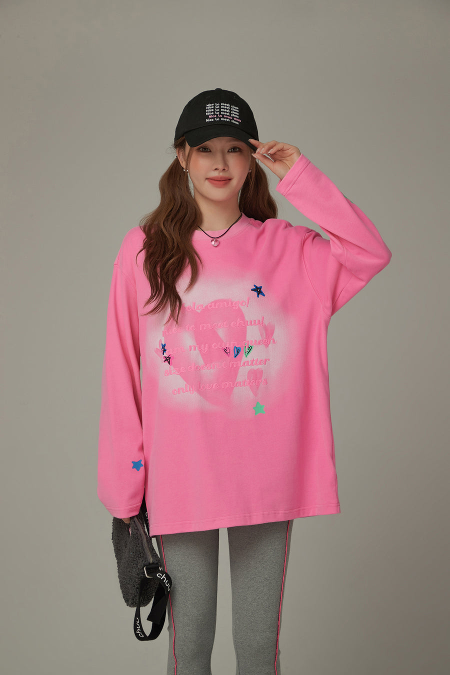 CHUU Heart Star Boxy T-Shirt