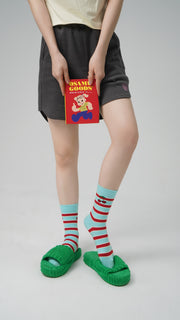 Cherry On Stripes Ankle Socks