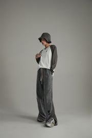 Ankle Slit Bootcut Jogger Pants