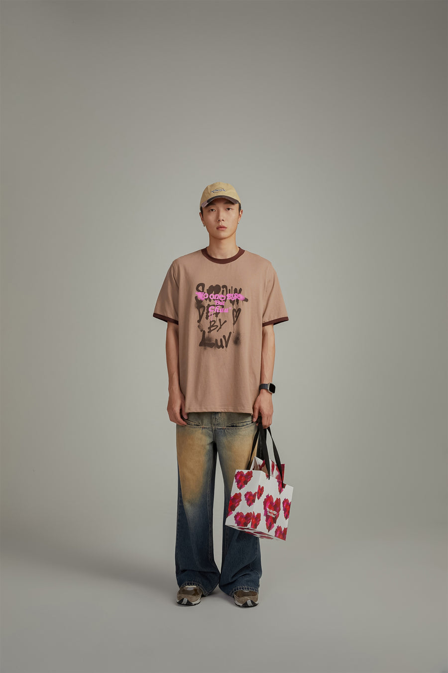 CHUU Collab Logo Line Color T-Shirt