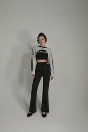 High Waisted Casual Slim Fit Side Cutouts Pants