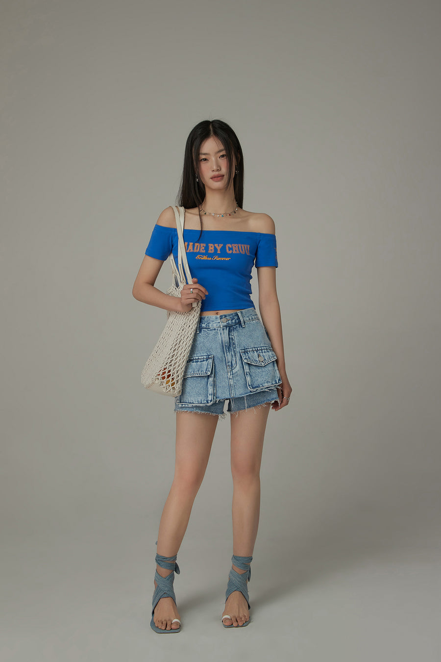 CHUU Denim Cut-Off Half Pants