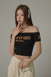 Made By Chuu Off-The-Shoulder Slim T-Shirt