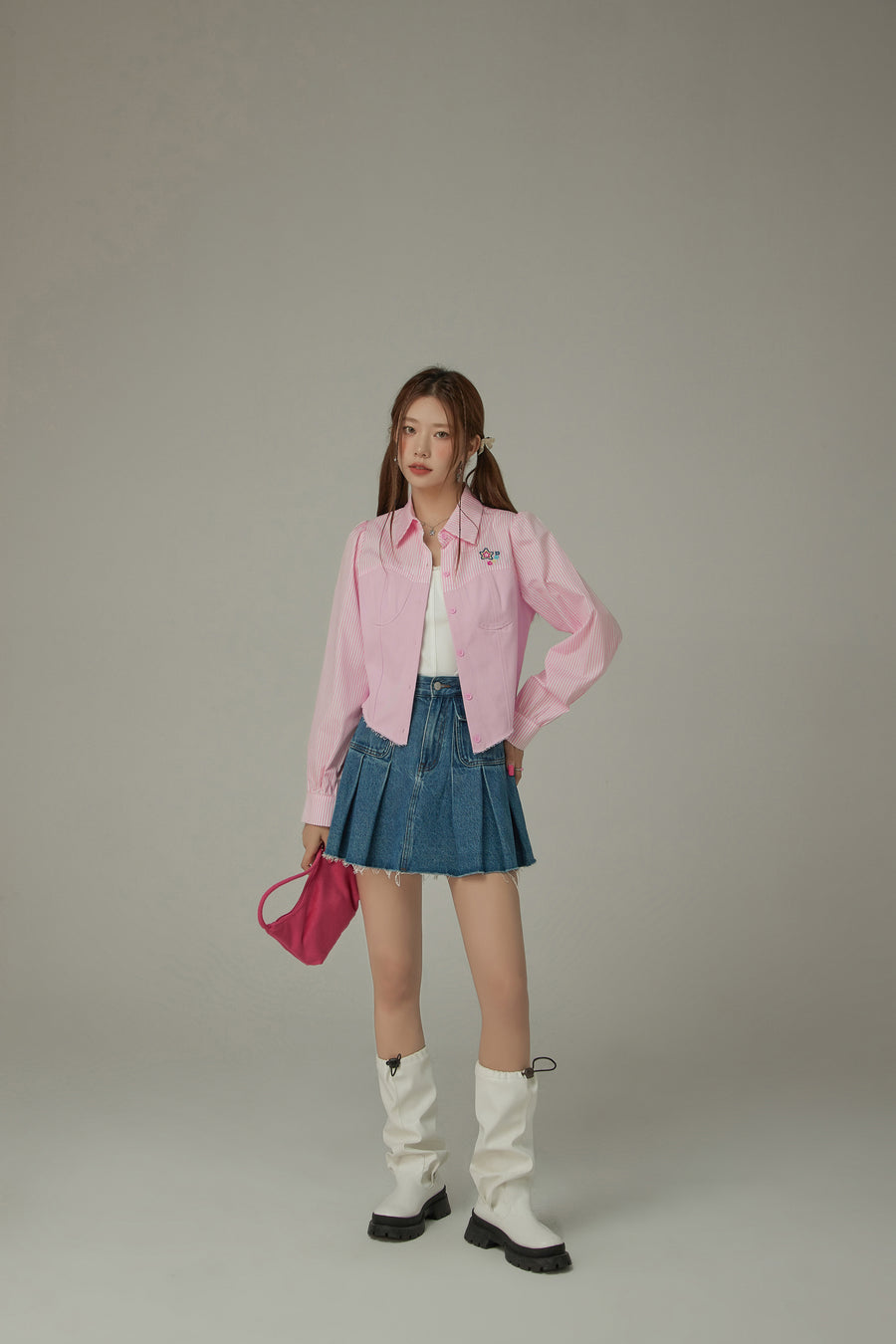 CHUU Color Stripe Long Sleeve Shirt