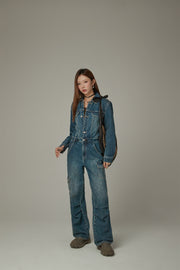 Pocket Denim Jumpsuit