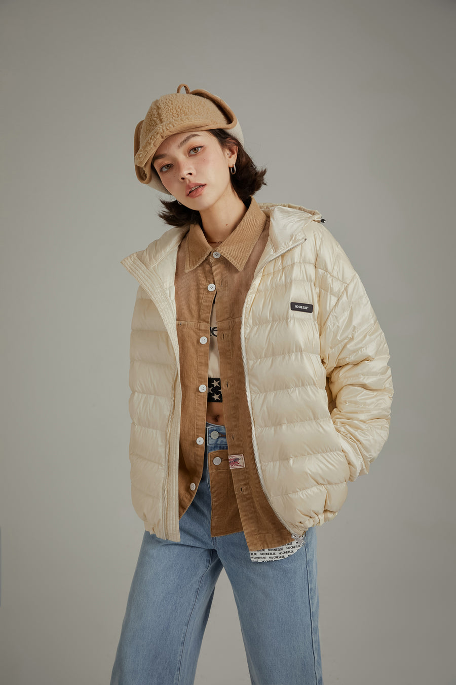 CHUU Hooded Light Padding Jacket